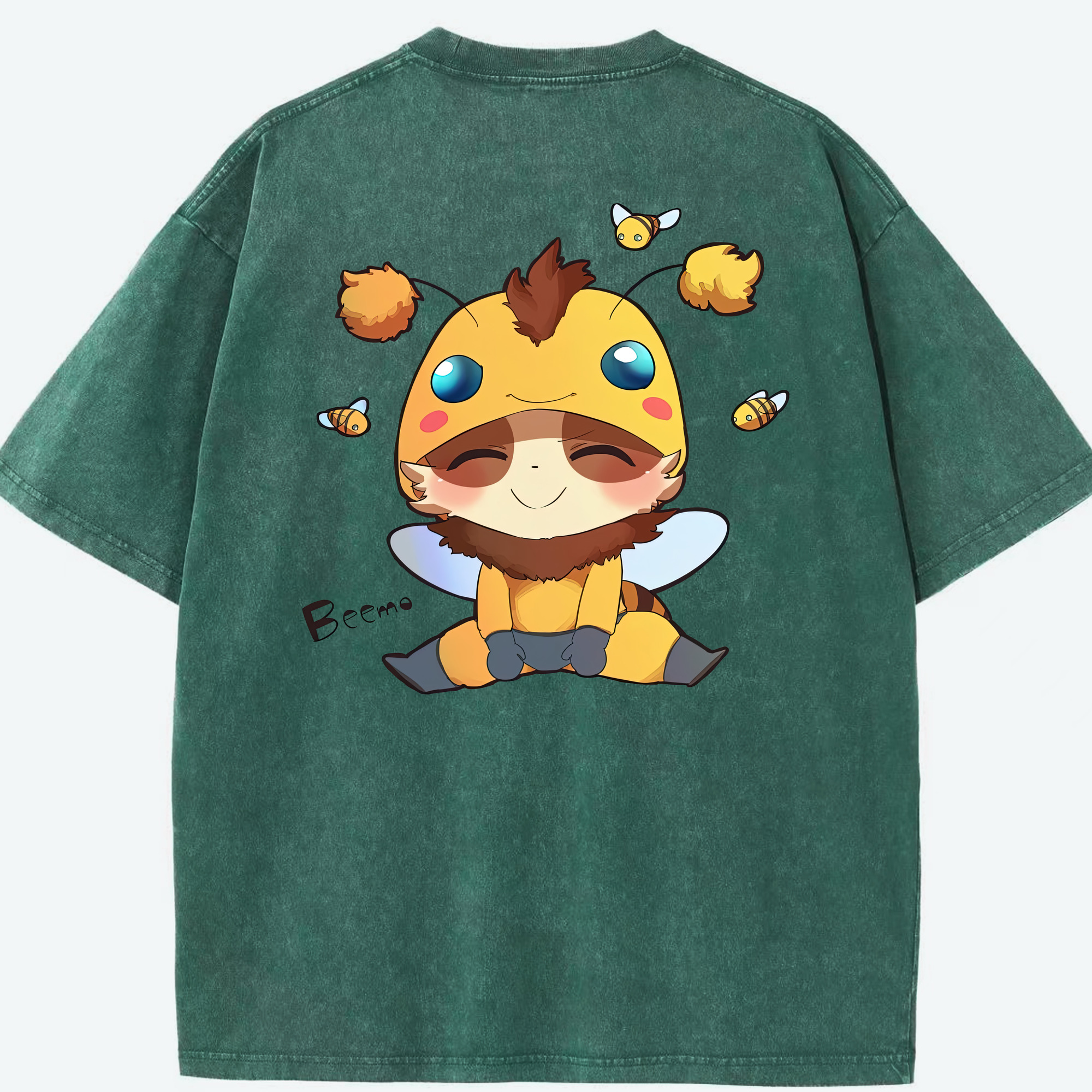 リーグ・オブ・レジェンド League of Legends LOL 綿100% ヴィンテージ風 半袖Tシャツ（背面プリント）